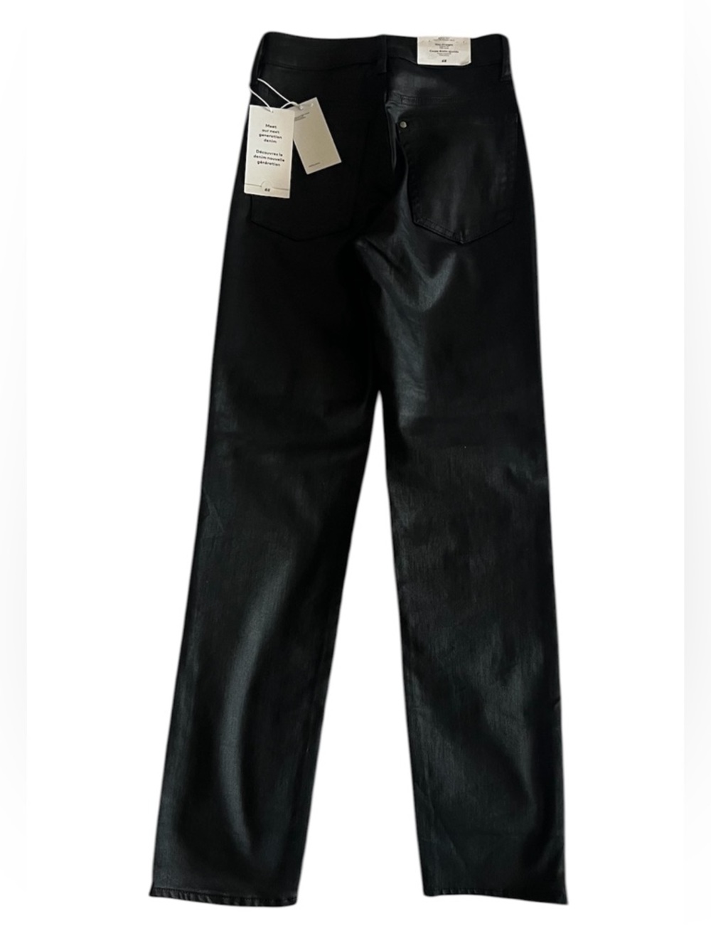 H & M Black Faux Coated Leather Skinny Pants with Tags